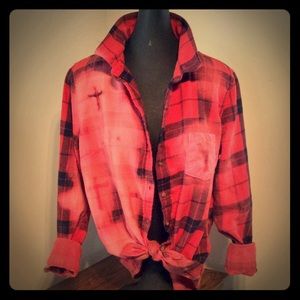 Red Plaid Boho Hipster Boyfriend Flannel!